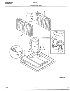 Compressor Parts Diagram and Parts List for 5147003  Frigidaire Air Conditioner