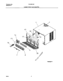 CABINET FRONT AND WRAPPER Diagram and Parts List for FAL105K1A2  Frigidaire Air Conditioner