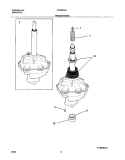 TRANSMISSION Diagram and Parts List for FWY833KAS0  Frigidaire Washer
