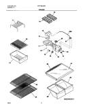 SHELVES Diagram and Parts List for FRT18KC3BW2  Frigidaire Refrigerator
