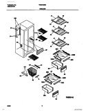 SHELVES Diagram and Parts List for TRS20WRHW0  Tappan Refrigerator