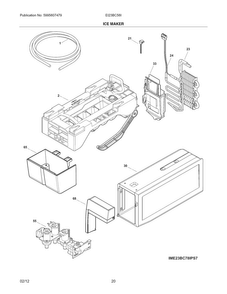 Ice Maker Diagram and Parts List for EI23BC56IWB  Electrolux Refrigerator