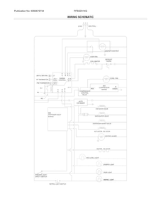Wiring Schematic Diagram and Parts List for FFSS2314QE9A  Frigidaire Refrigerator