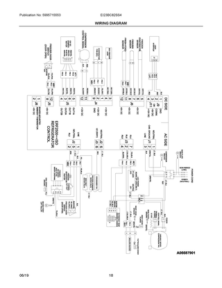 Wiring Diagram Diagram and Parts List for EI23BC82SS4  Frigidaire Refrigerator