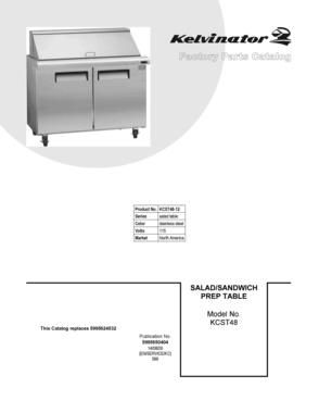 01 - COVER SHEET Diagram and Parts List for KCST48-12  Frigidaire Miscellaneous
