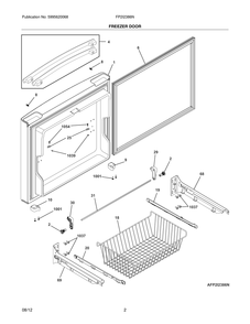Part Location Diagram of 242250003 Frigidaire Cam, Closure, Lh, Grey