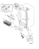 CABINET Diagram and Parts List for FFU21C4CW0  Frigidaire Freezer