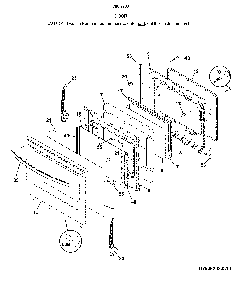 Door Diagram and Parts List for 79092635810  Kenmore Range