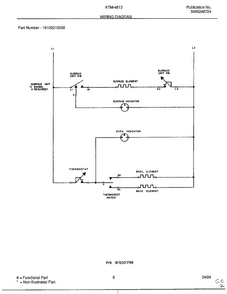 Wiring Diagram Diagram and Parts List for 4813-80B  Frigidaire Range