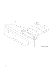 Control Panel Diagram and Parts List for LFID2422RF2A  Frigidaire Dishwasher