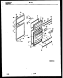 DOOR PARTS Diagram and Parts List for 95-1512-23-01  Tappan Refrigerator