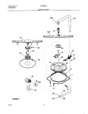 MOTOR & PUMP Diagram and Parts List for GLDB656JT1  Frigidaire Dishwasher