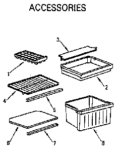 Accessories Diagram and Parts List for 5648661181  Kenmore Refrigerator