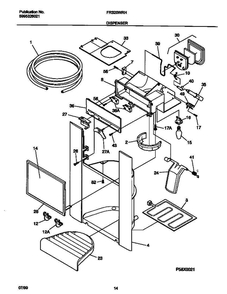 Frigidaire Frs20wrhw2 2 Diagram and Parts List for FRS20WRHW2 V2 Frigidaire Freezer