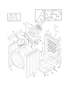 Cabinet/drum Diagram and Parts List for FASG7074NA0  Frigidaire Dryer