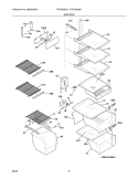 SHELVES Diagram and Parts List for FGHS2665KF0  Frigidaire Refrigerator