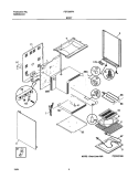BODY Diagram and Parts List for FEF305PHWC  Frigidaire Range