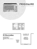 COVER Diagram and Parts List for CPMO209KFA  Frigidaire Microwave