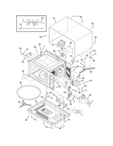 Microwave Diagram and Parts List for FGMC2765KWB  Frigidaire Microwave Oven Combo