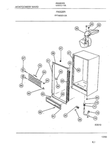 Freezer Page 3 Diagram and Parts List for 46851-0A  Frigidaire Freezer
