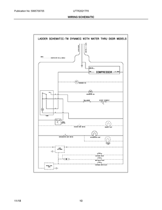 Wiring Schematic Diagram and Parts List for LFTR2021TF6  Frigidaire Refrigerator