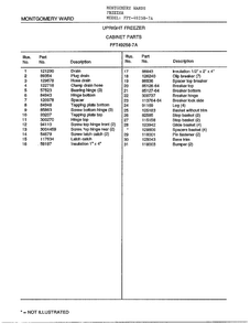 Upright Freezer/cabinet Parts Page 2 Diagram and Parts List for 49258-7A  Frigidaire Freezer