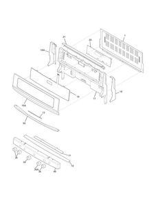 Backguard Diagram and Parts List for EI30GF35JSA  Electrolux Range
