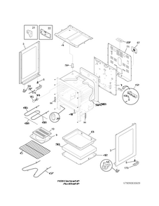 Body Diagram and Parts List for 79090011312  Kenmore Range