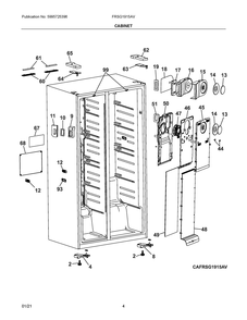 Part Location Diagram of 5304525334 Frigidaire INSULATION