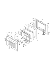 Door Diagram and Parts List for FGEW3065PFC  Frigidaire Wall Oven