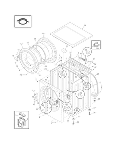 Cabinet/top Diagram and Parts List for FAFS4174NR0  Frigidaire Washer