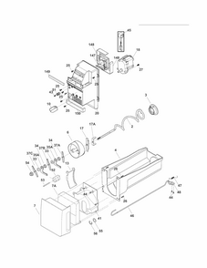 Ice Container Diagram and Parts List for FGUB2642LF7  Frigidaire Refrigerator