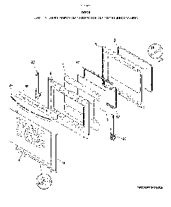Door Diagram and Parts List for 79092729910  Kenmore Range