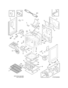 Body Diagram and Parts List for FFGF3024RWA  Frigidaire Range