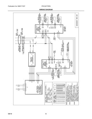 Wiring Diagram Diagram and Parts List for FPIC3077RFB  Frigidaire Cooktop