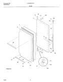 DOOR Diagram and Parts List for UL2494ECW10  Frigidaire Freezer