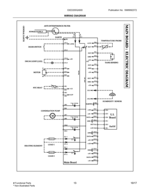 08 - WIRING DIAGRAM Diagram and Parts List for EIED200QIS00  Frigidaire Dryer