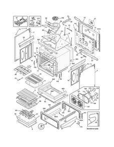 Body Diagram and Parts List for EI30EF4CQSB  Electrolux Range