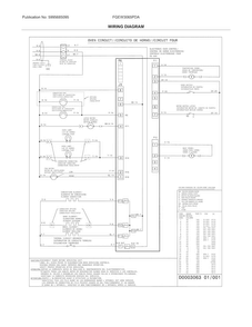 Wiring Diagram Diagram and Parts List for FGEW3065PDA  Frigidaire Wall Oven