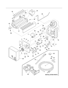 Ice Maker Diagram and Parts List for FFHS2313LP7  Frigidaire Refrigerator