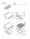 SHELVES Diagram and Parts List for FRT15G4BW1  Frigidaire Refrigerator