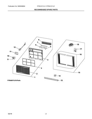 Part Location Diagram of 5304515960 Frigidaire HARDWARE KIT