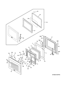 Doors Diagram and Parts List for FGMC2765PFD  Frigidaire Microwave Oven Combo