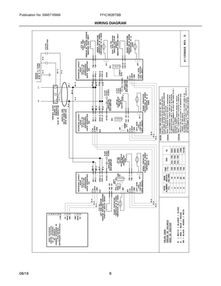 Wiring Diagram Diagram and Parts List for FFIC3626TBB  Frigidaire Cooktop