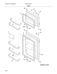 Part Location Diagram of 240425104 Frigidaire PANEL