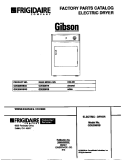 COVER Diagram and Parts List for GDE336RBW2  Gibson Dryer