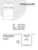 COVER Diagram and Parts List for FFGF3015LBA  Frigidaire Range