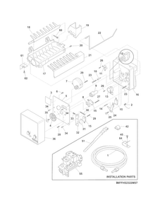 Ice Maker Diagram and Parts List for FFHS2611PF2  Frigidaire Refrigerator