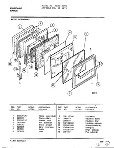 Frigidaire Range Page 3 Diagram and Parts List for 4271  Frigidaire Range