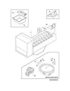 Ice Maker Diagram and Parts List for E23BC68JPSAA  Electrolux Refrigerator